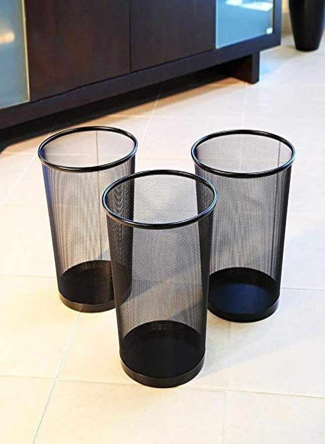 VeleSolv (Pack of 2 Metal Mesh Dustbin for Office use & Home/Multipurpose (Medium, Black) - Image 3